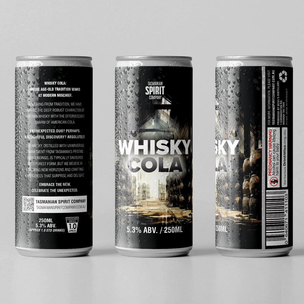 Tasmanian Spirit Company Whisky Cola RTD Can (4 Pack / Carton)