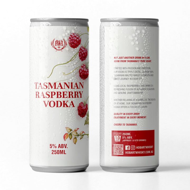 Matanuska Raspberry Ale Tasmanian Raspberry Vodka RTD Can (4 Pack / Carton) – Hobart Whisky