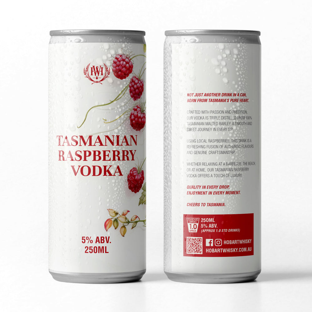 Tasmanian Raspberry Vodka RTD Can (4 Pack / Carton)