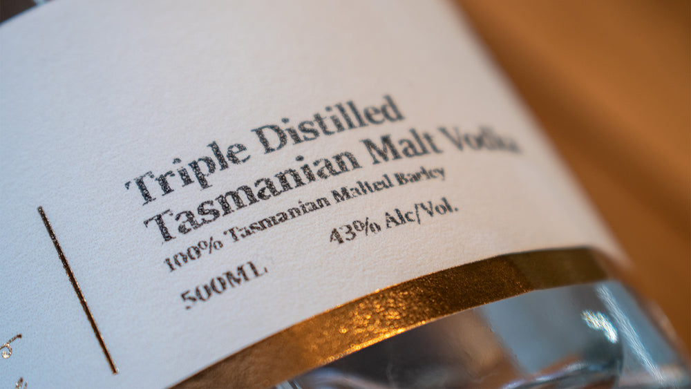
                  
                    Triple Distilled Tasmanian Malt Vodka
                  
                